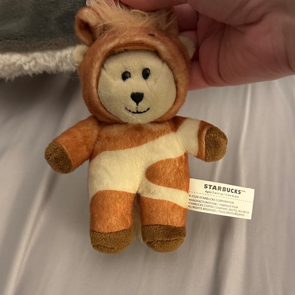 Starbucks Plush Horse Bear Keychain